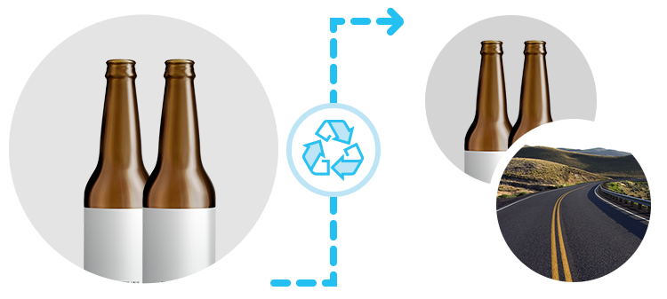 goods after recycle glass